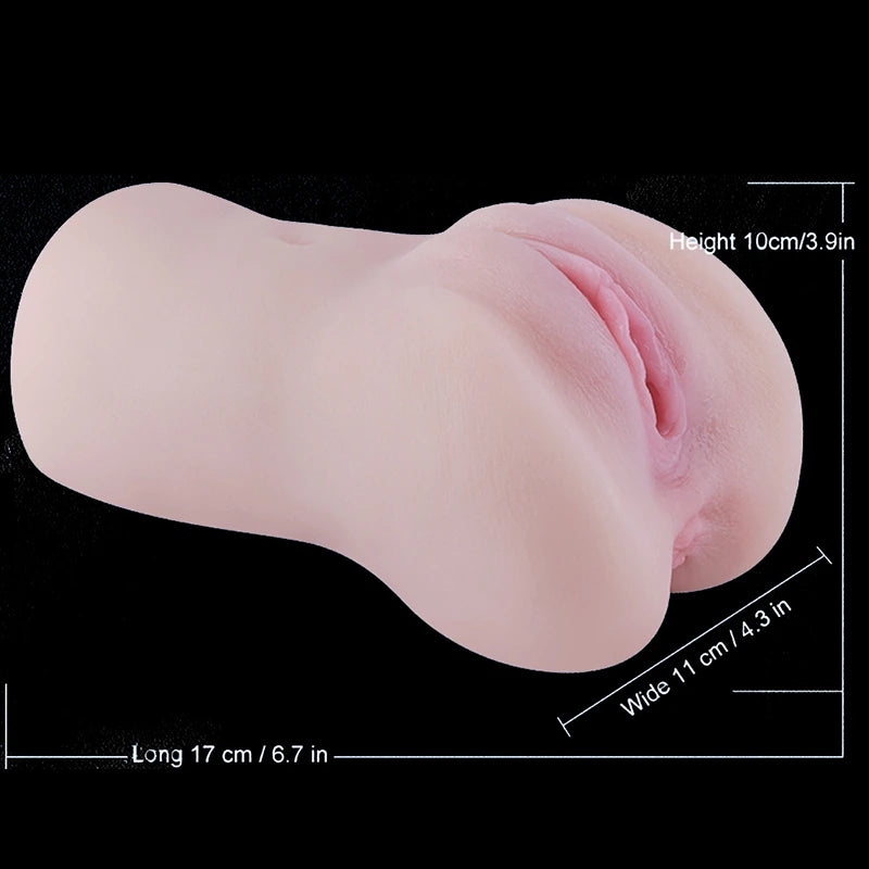 Amelia - 1.76 lbs 3D Texture Channel 2 In 1 Pocket Pussy Toy