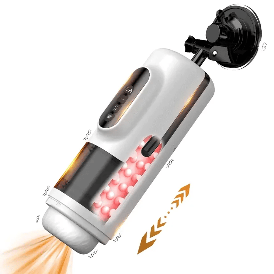 PS6 - Ultra-Quiet Male Hands-free Masturbator with Heating, Suction & Vibration