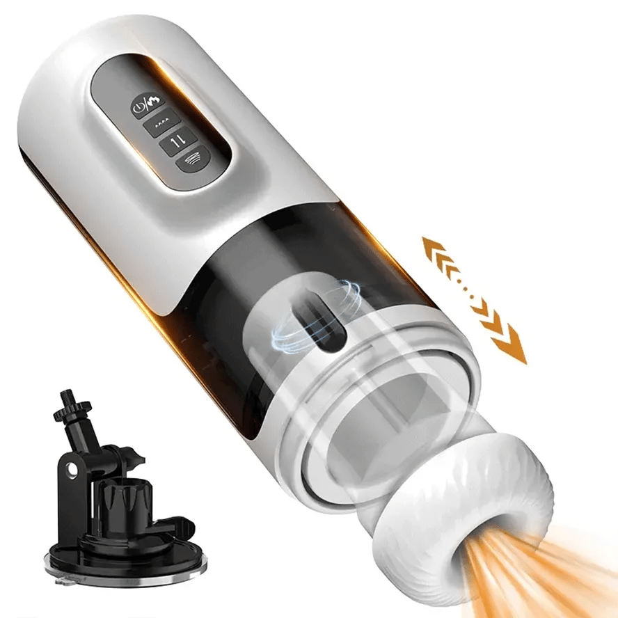 Ultra-Quiet Male Hands-free Masturbator with Heating, Suction & Vibration