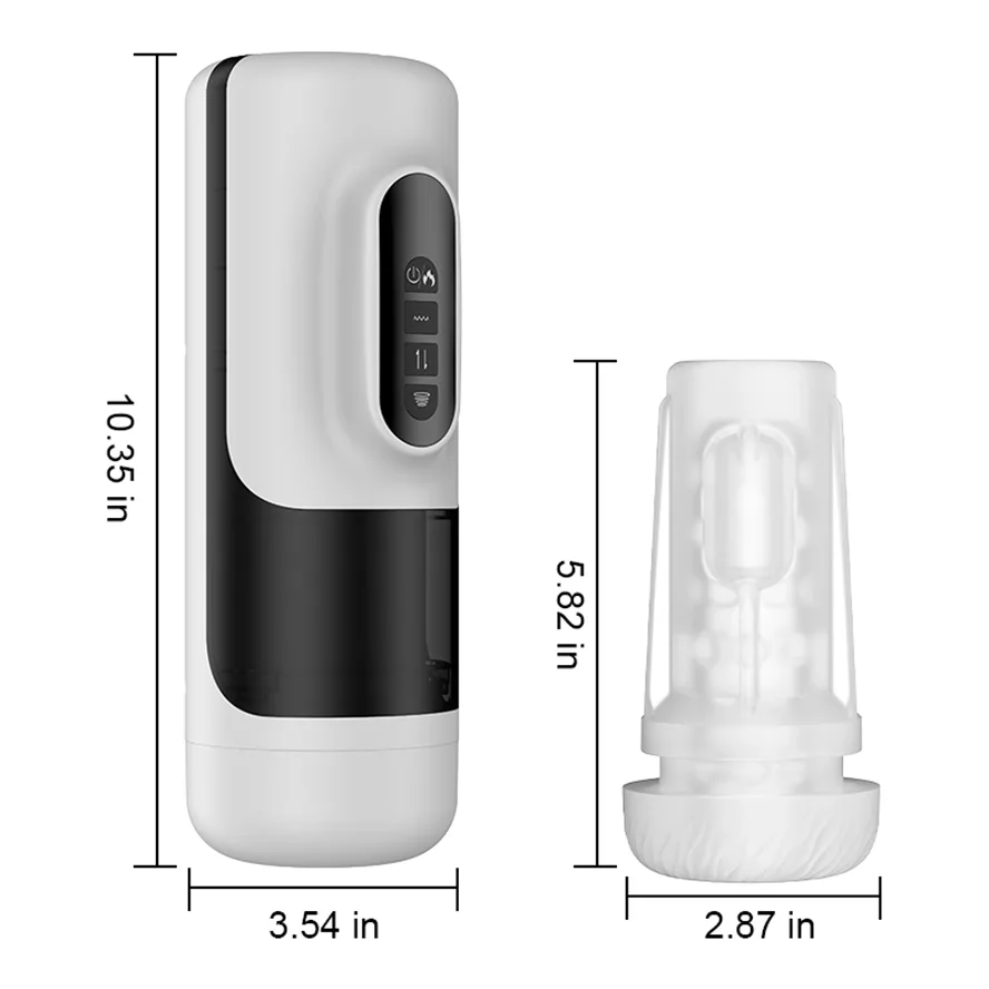 PS6 - Ultra-Quiet Male Hands-free Masturbator with Heating, Suction & Vibration