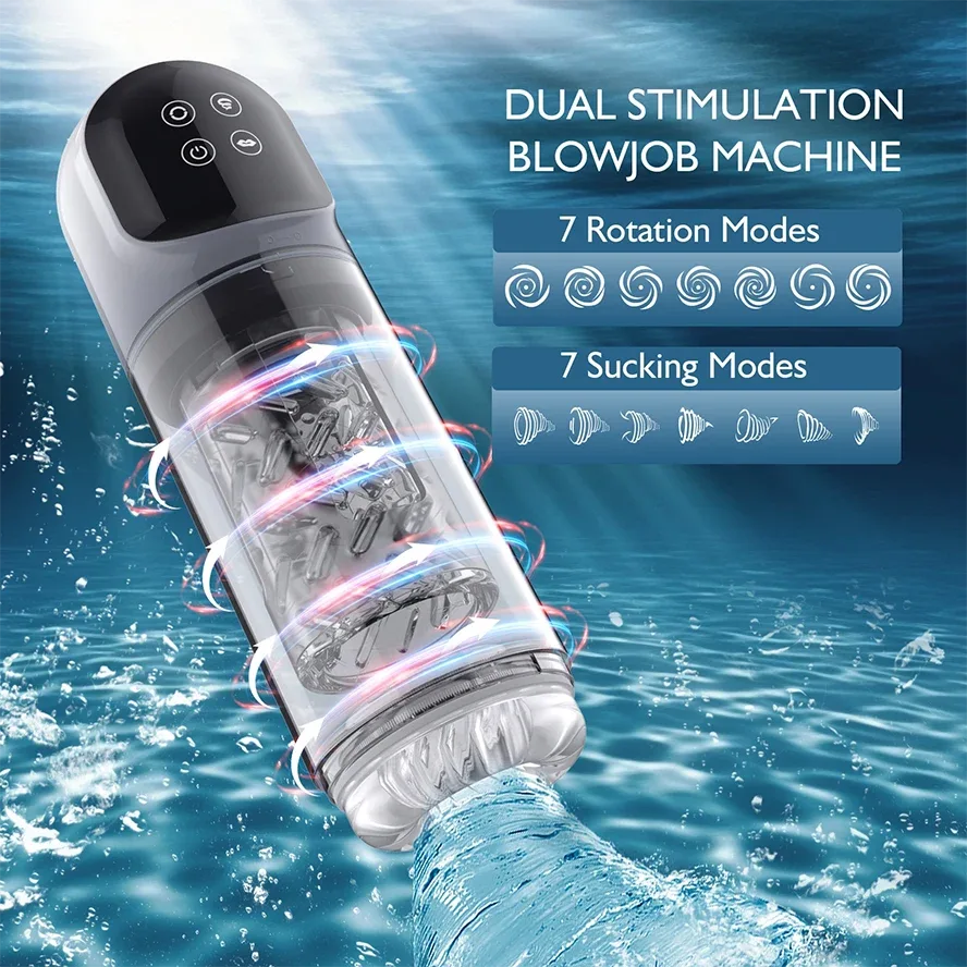 PR3Plus- Waterproof Dual Stimulation Male Stroker Toy with Vacuum Suction