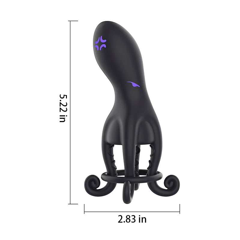 PG11 – 10 Vibration Modes Octopus Tentacle Glans Trainer Masturbator with Full-Wrap Stimulation