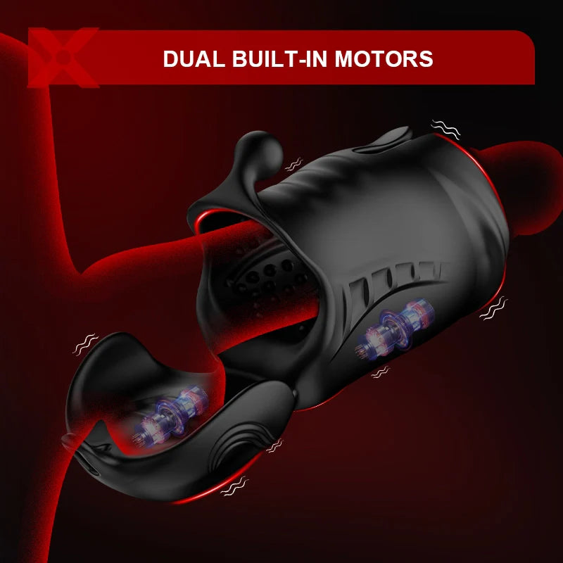 PG14 – Glans Trainer with Dual Motors, 10 Vibration Modes & Full Coverage Stimulation