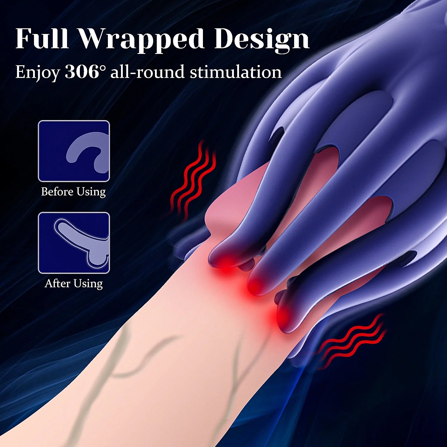 PG15 – Glans Trainer Masturbator with 10 Vibration Modes & Full-Wrap Tentacle Stimulation