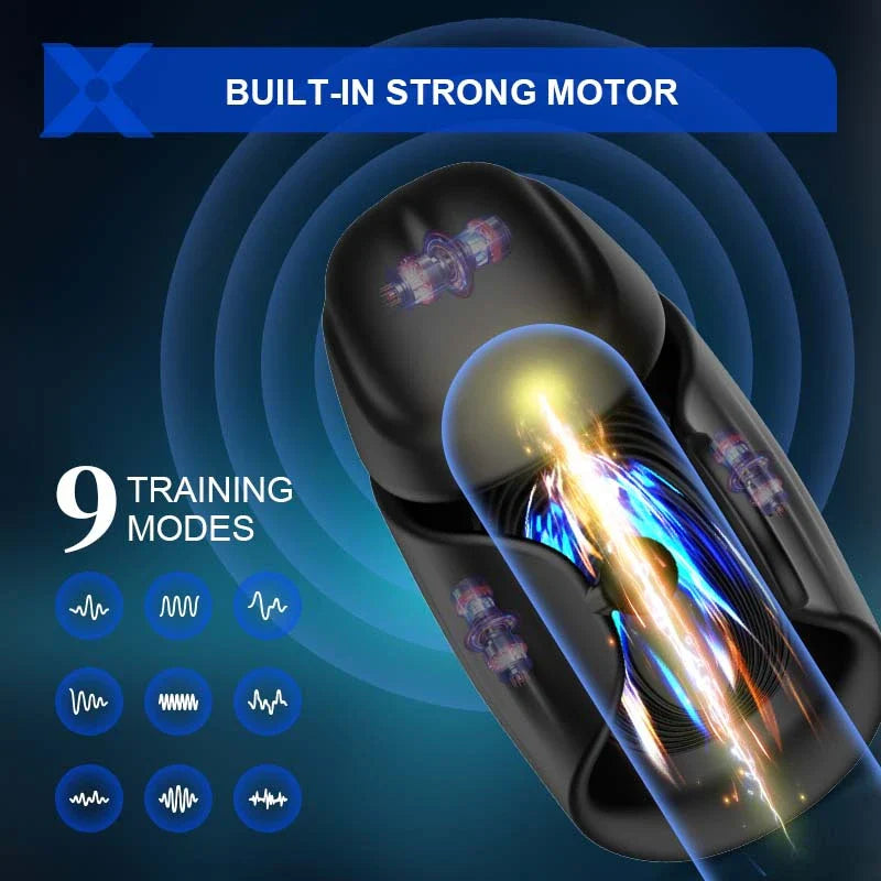 PG1 – App-Controlled Glans Trainer with Adjustable Strap, 9 Vibration Modes & Hands-Free