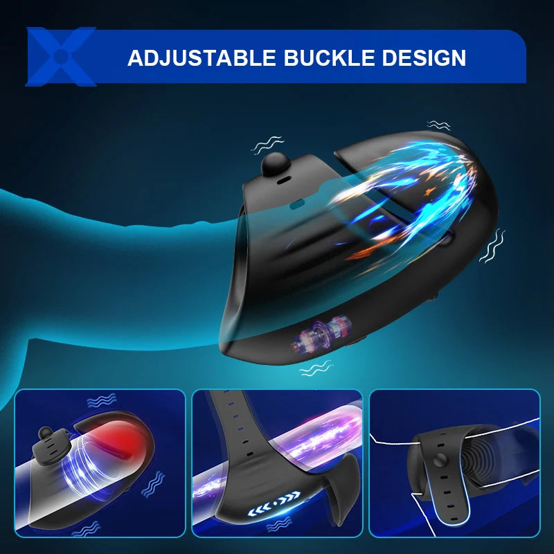 PG1 – App-Controlled Glans Trainer with Adjustable Strap, 9 Vibration Modes & Hands-Free
