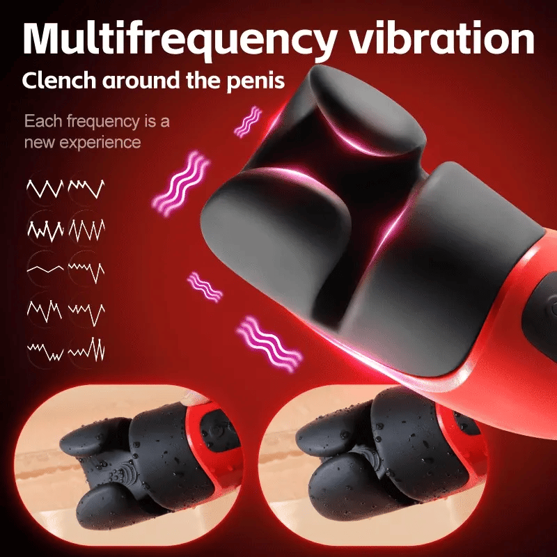 PG20 – Clamping Pressure Glans Trainer Masturbator with 10 Vibration Stimulation