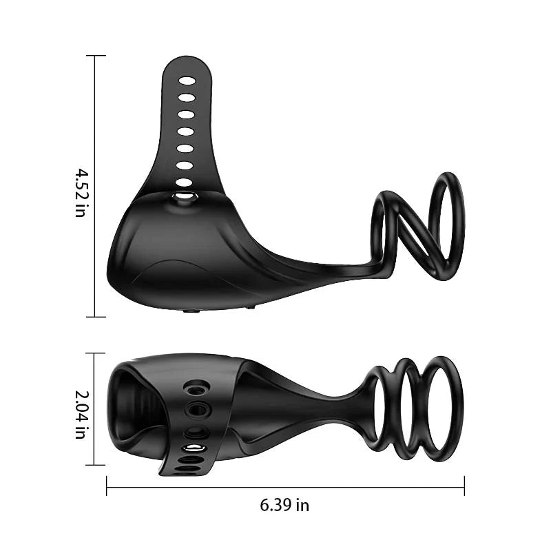 PG5 – App-Controlled 9 Vibration Modes Glans Trainer with Adjustable Buckle & Flexible Ring