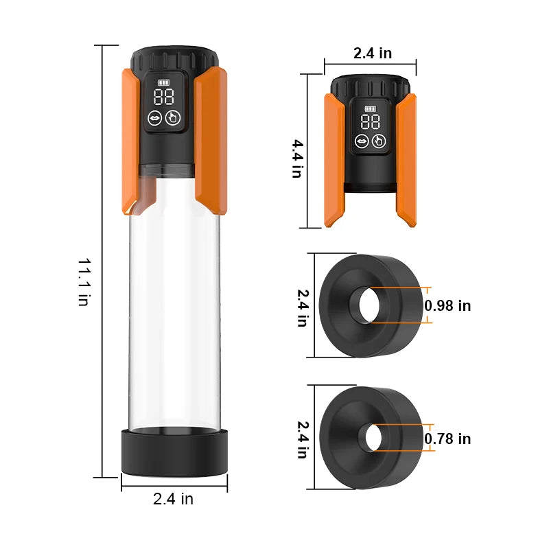 XP1 – Water Penis Pump with 5 Suction Levels, Hot & Cool Hydro Training System