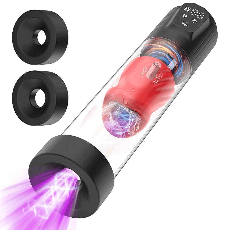 XP4 – Vibrating Water Penis Pump with 5 Suction Levels, LED Display & Dual Stimulation