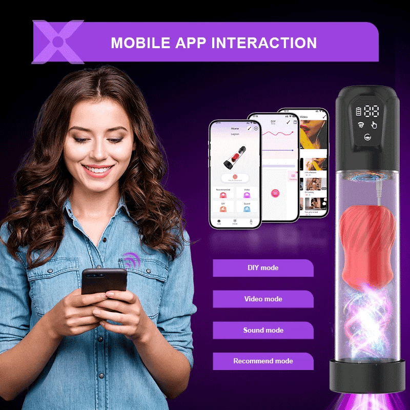 XP4 – Vibrating Water Penis Pump with 5 Suction Levels, LED Display & Dual Stimulation
