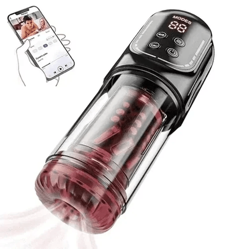 PR4Red - APP Waterproof Automatic Shower Blowjob Dick Jerking Machine