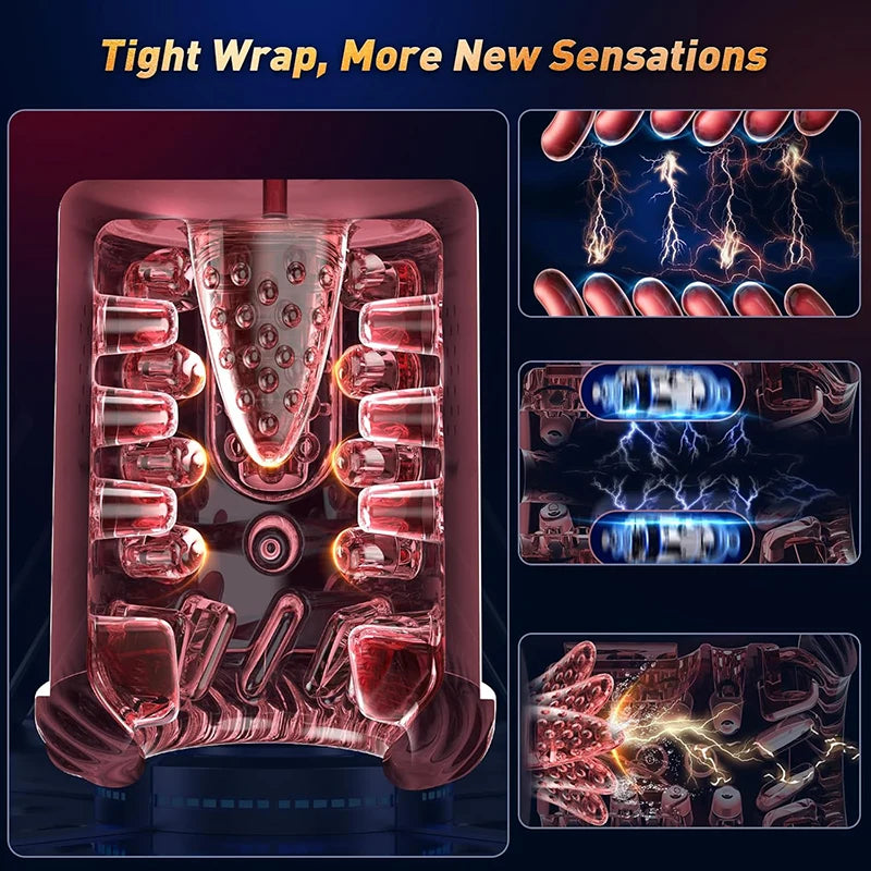 PR4Red - APP Waterproof Automatic Shower Blowjob Dick Jerking Machine