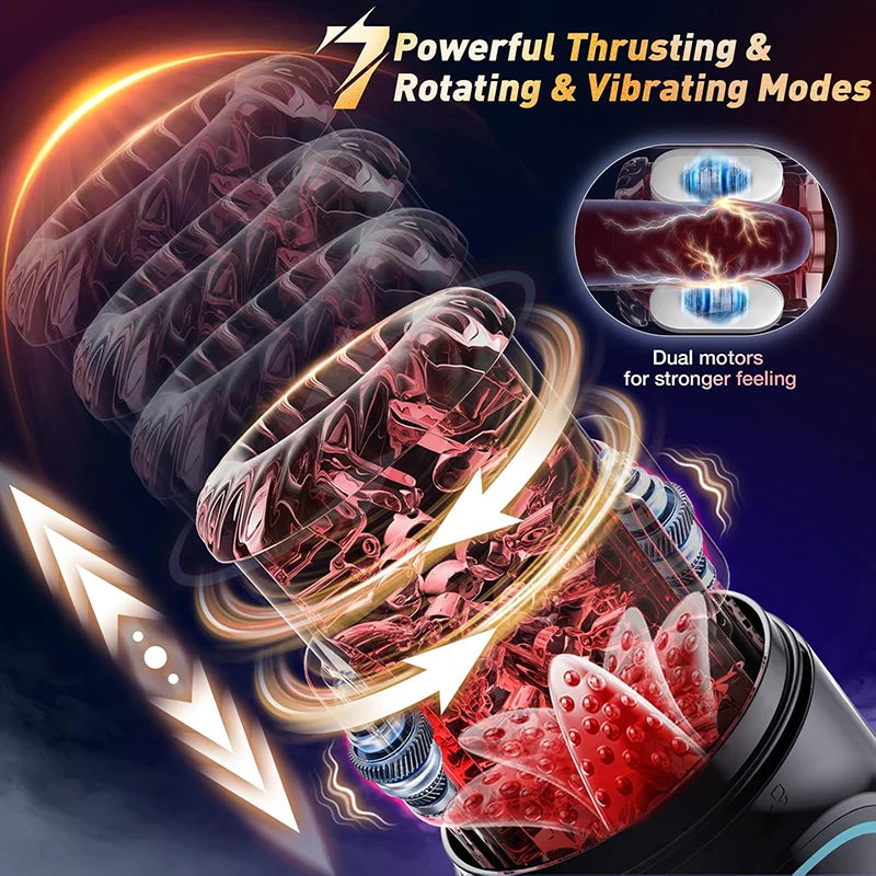 PR4Red - APP Waterproof Automatic Shower Blowjob Dick Jerking Machine