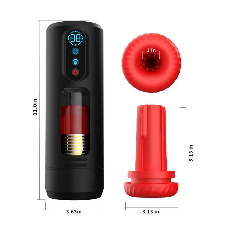 XS6Pro - 1.94 lbs Heated Male Stroker with 9 Frequency Telescopic Vibration Sucking