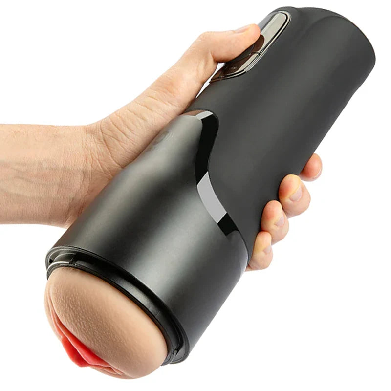 PS7 – Realistic Electric Vagina Masturbator with 7 Vibration & Suction Modes and OLED Display
