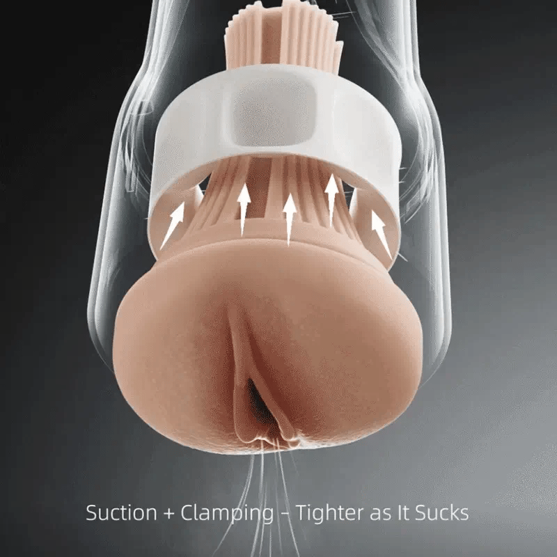 PS7 – Realistic Electric Vagina Masturbator with 7 Vibration & Suction Modes and OLED Display