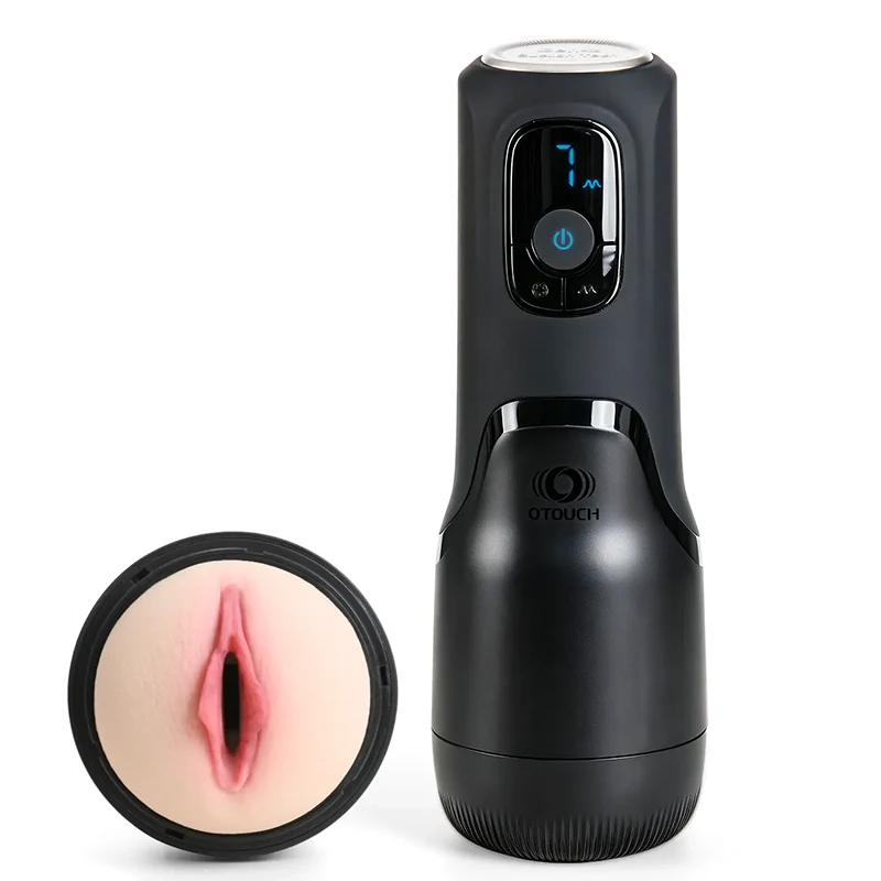 PS7 – Realistic Electric Vagina Masturbator with 7 Vibration & Suction Modes and OLED Display