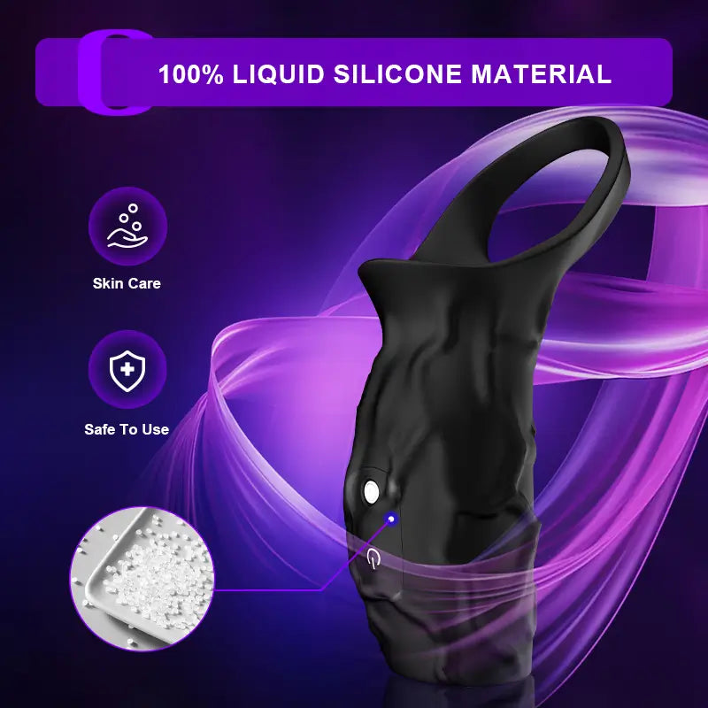 PH11 – Vibrating Cock Ring Sleeve with 10 Modes, Adjustable Fit & Enhanced Stimulation