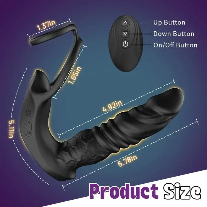 PM7 – Prostate Massager with Thrusting Motion, Dual Ring Support & 9 Vibration Modes