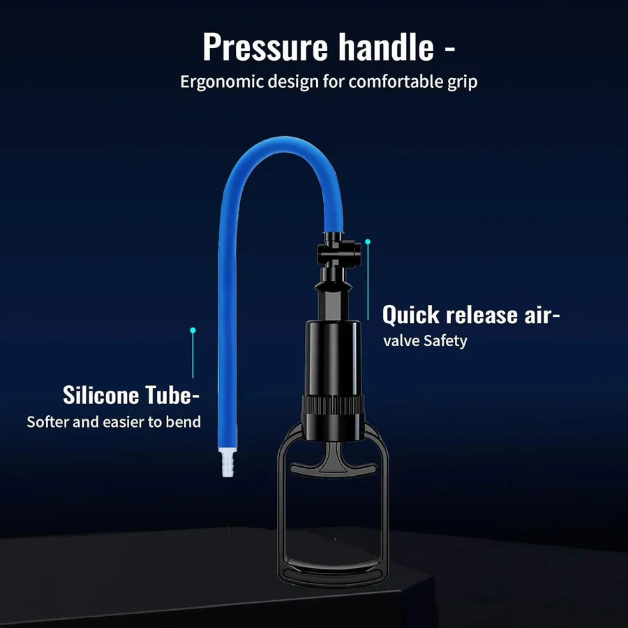 XP103S – ClassiMax T-Handle Manual Penis Pump with Quick-Disconnect & Pressure Control