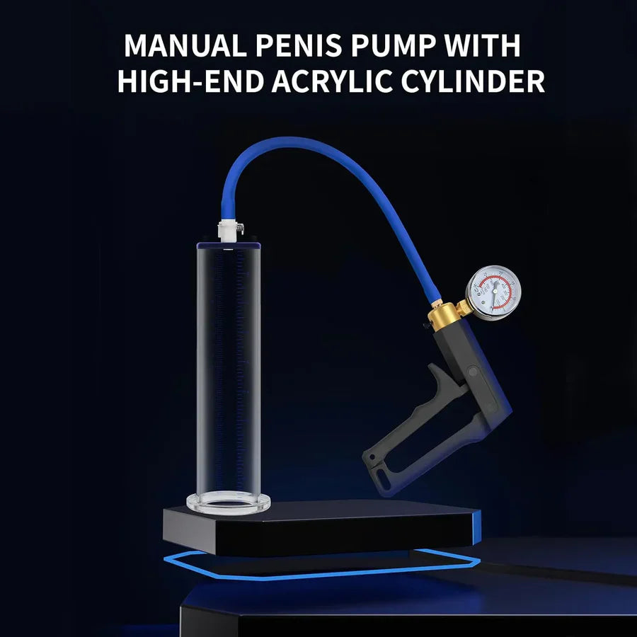 XP12S – Manual Penis Pump with Squeeze-Lever Power & Pressure Gauge