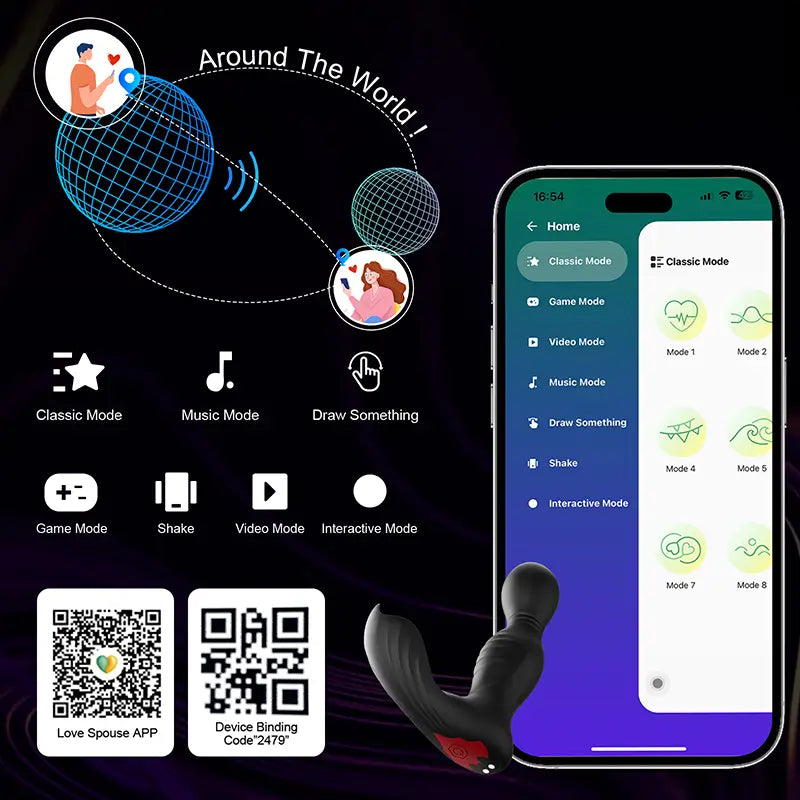 PM8 – App-Controlled Prostate Massager with Triple Motors & Multi-Mode Stimulation