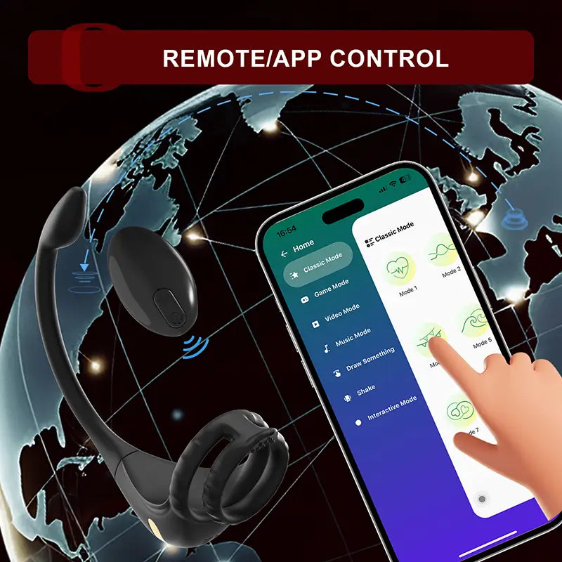 PM2 – App & Remote Control Prostate Massager with Penis Ring & Dual Motor Stimulation