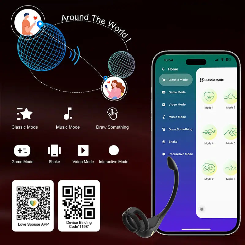 PM2 – App & Remote Control Prostate Massager with Penis Ring & Dual Motor Stimulation
