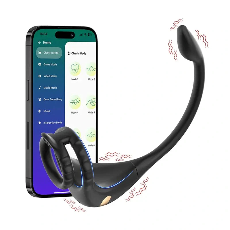 PM2 – App & Remote Control Prostate Massager with Penis Ring & Dual Motor Stimulation