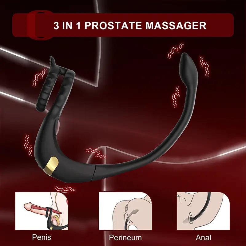 PM2 – App & Remote Control Prostate Massager with Penis Ring & Dual Motor Stimulation