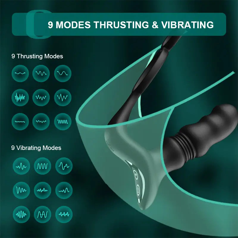 PM9 – Wearable Prostate Massager with Thrusting Motion, Vibration & Remote Control