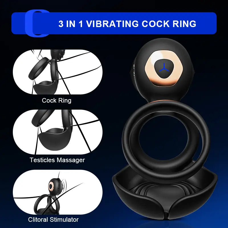 PH5 - 3-in-1 Multi-Point Stimulation Vibrating Cock Ring