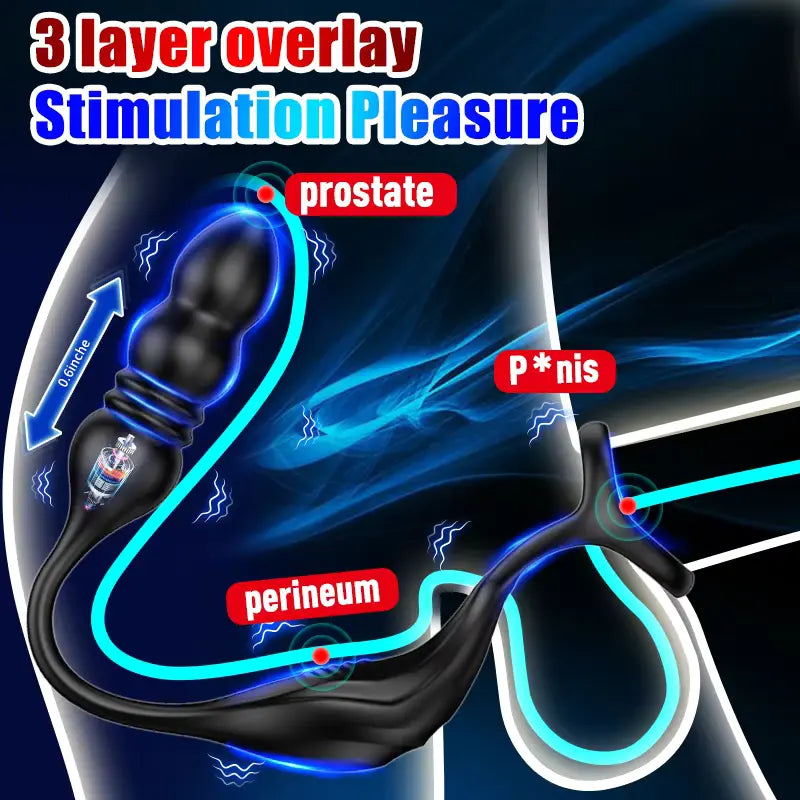PM6 – Wearable Prostate Massager with Thrusting Motion, Dual Motors & 9 Vibration Modes