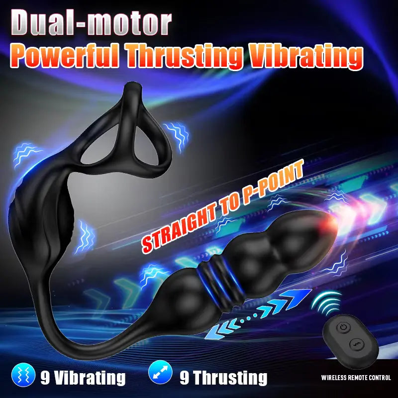 PM6 – Wearable Prostate Massager with Thrusting Motion, Dual Motors & 9 Vibration Modes