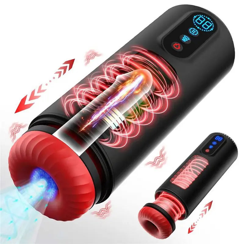 XS6Pro - 1.94 lbs Heated Male Stroker with 9 Frequency Telescopic Vibration Sucking