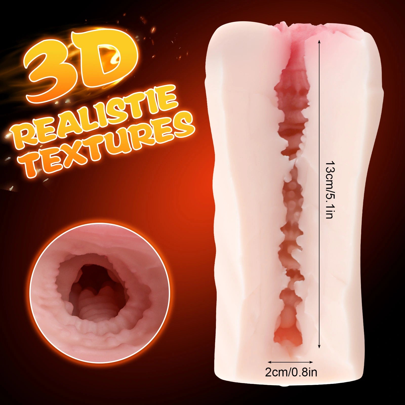 Maria - 1.4 lbs 3 Speeds 7 Frequencies Vibration Fleshlight Pussy Toy