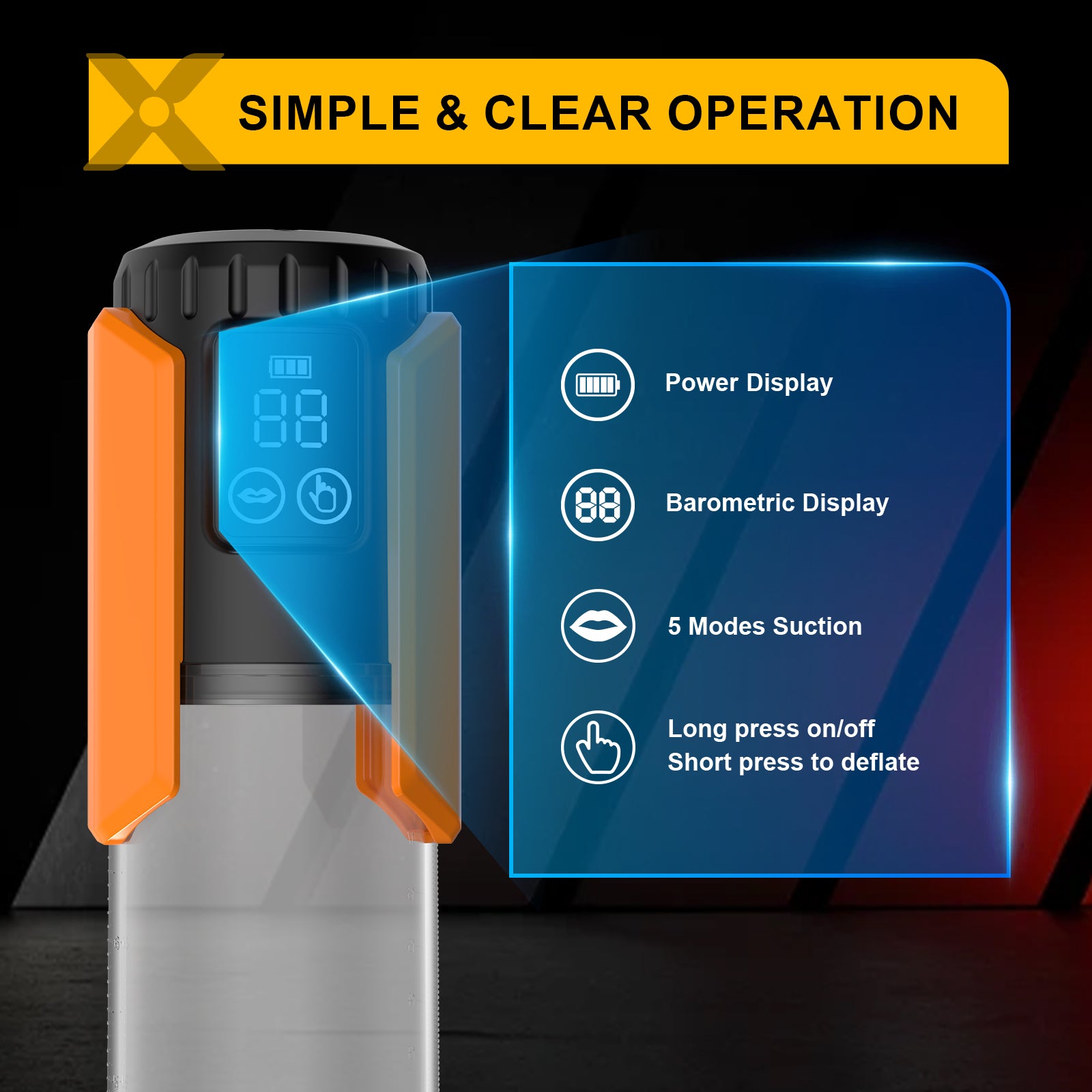 XP1 – Water Penis Pump with 5 Suction Levels, Hot & Cool Hydro Training System