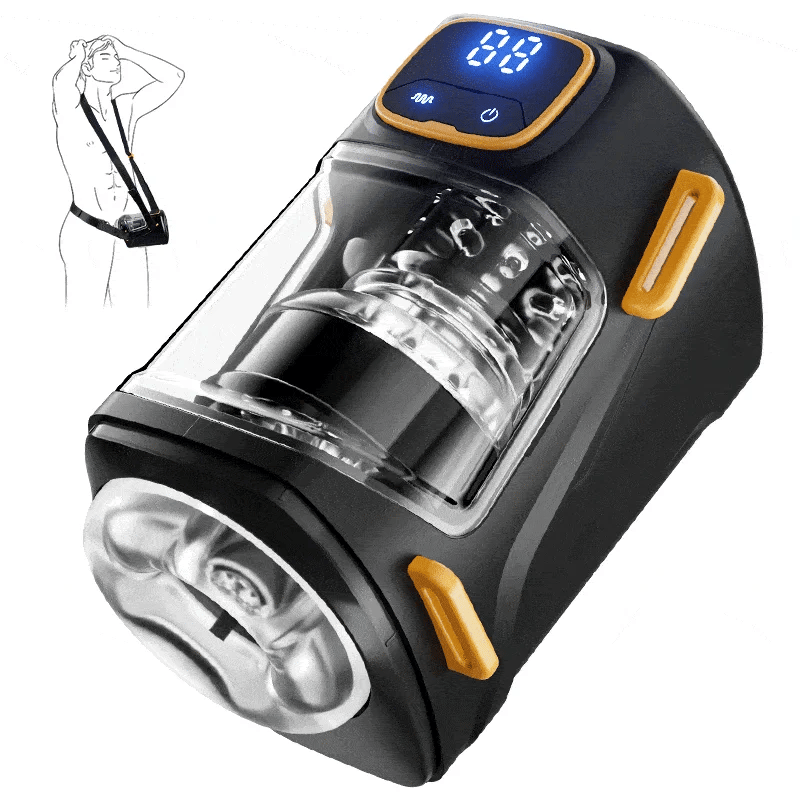 PT2 - 9 Thrusting & Vibrating Hands Free Wearable Male Stroker