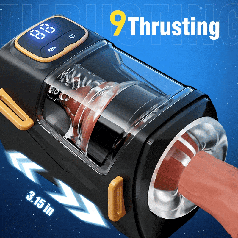 PT2 - 9 Thrusting & Vibrating Hands Free Wearable Male Stroker