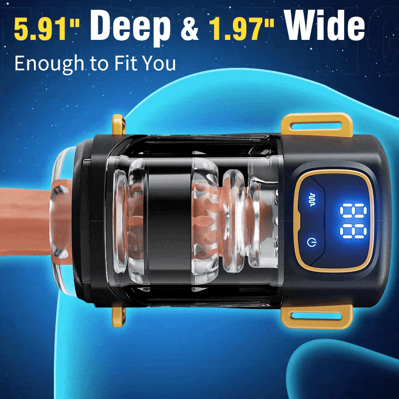 PT2 - 9 Thrusting & Vibrating Hands Free Wearable Male Stroker