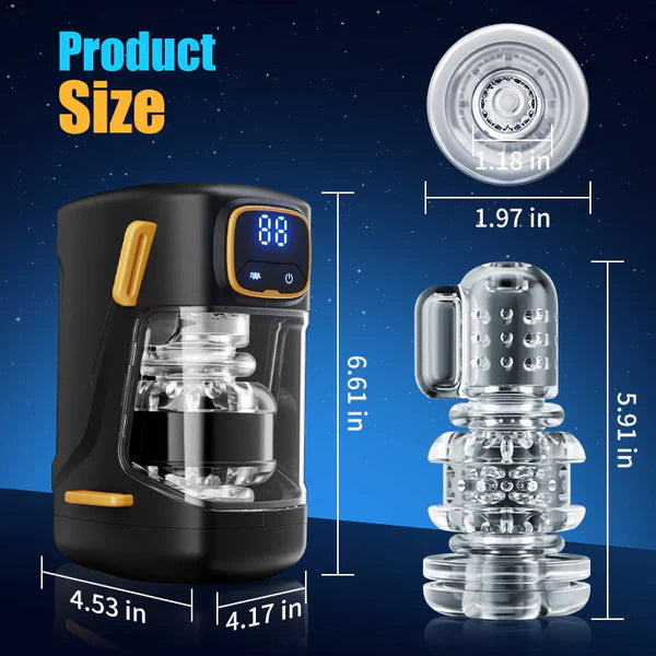 PT2 - 9 Thrusting & Vibrating Hands Free Wearable Male Stroker