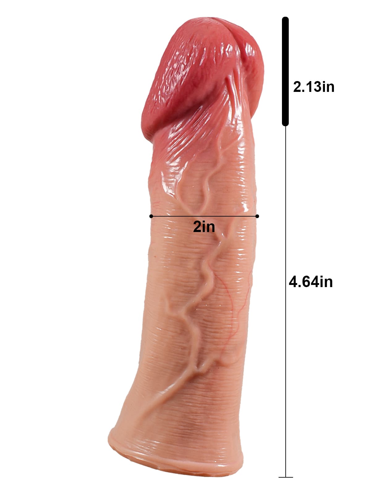 PCS07 – 6.7"x 2"  Lifelike Soft Silicone Penis Sleeve with Added Length & Thickness