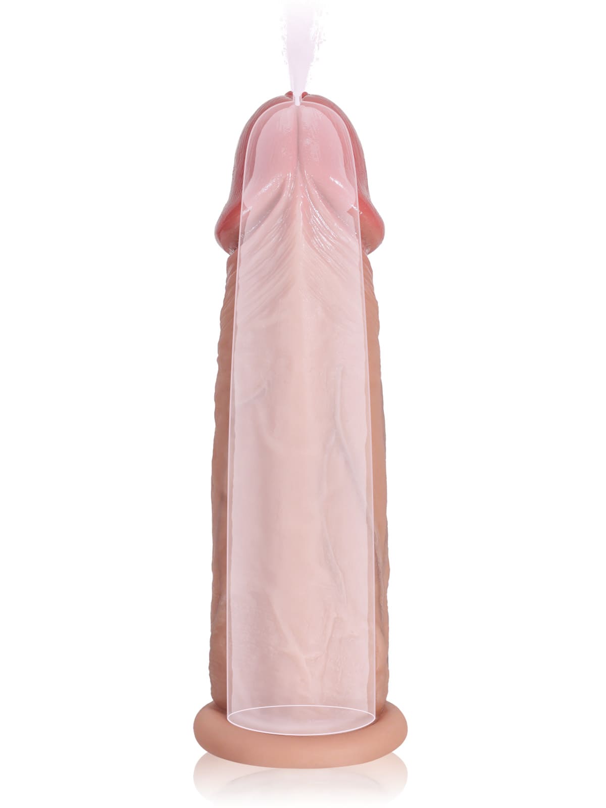 PCS28 – 6"x 1.5" Brown Open Ended Realistic Cock Sleeve with Urethra