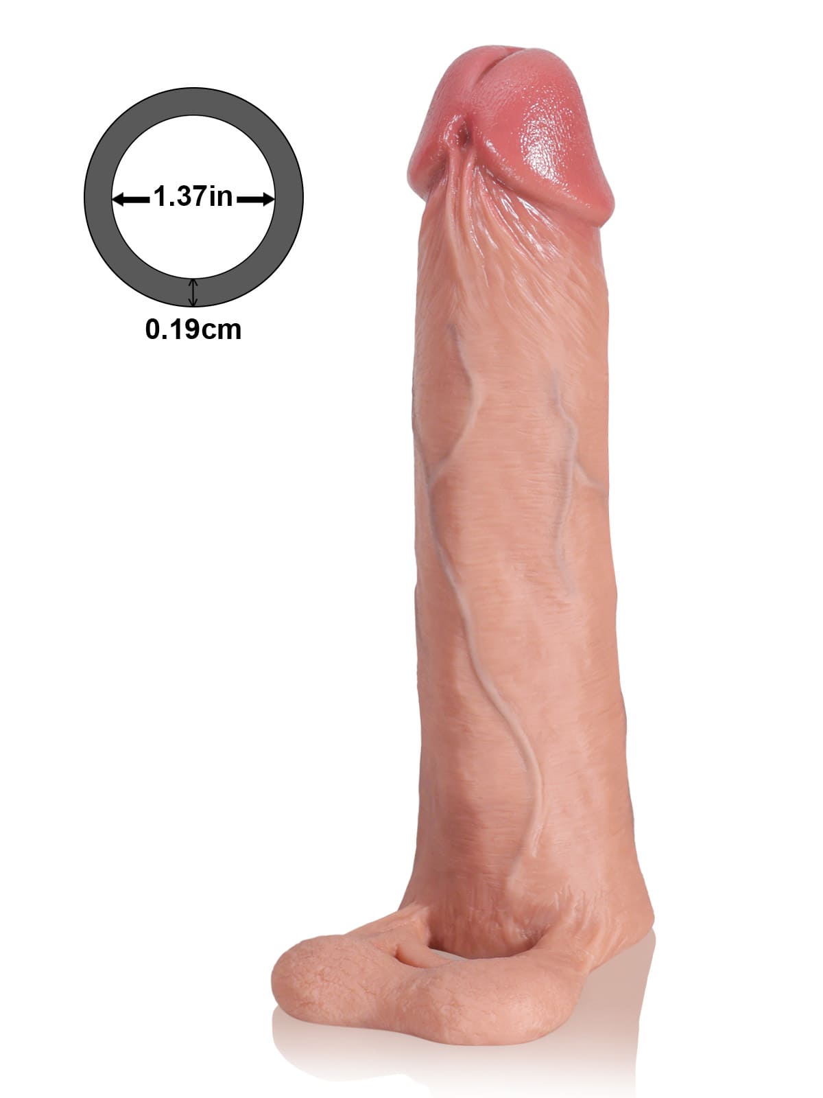 PCS14 – 8.1" x 1.7" Realistic Cock Sleeve for Deeper Feel & Smoother Control