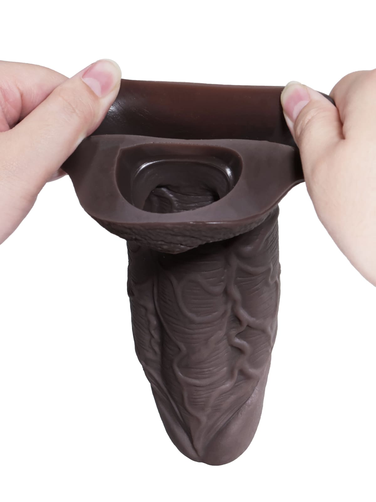PBS37 – 6.3" x 2.2" Thick Black Silicone Cock Sleeve