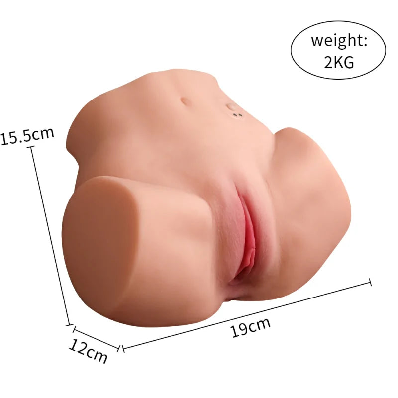 Charlotte - 4.4 lbs Small Fake Butt Sex Toy with 10 Vibration