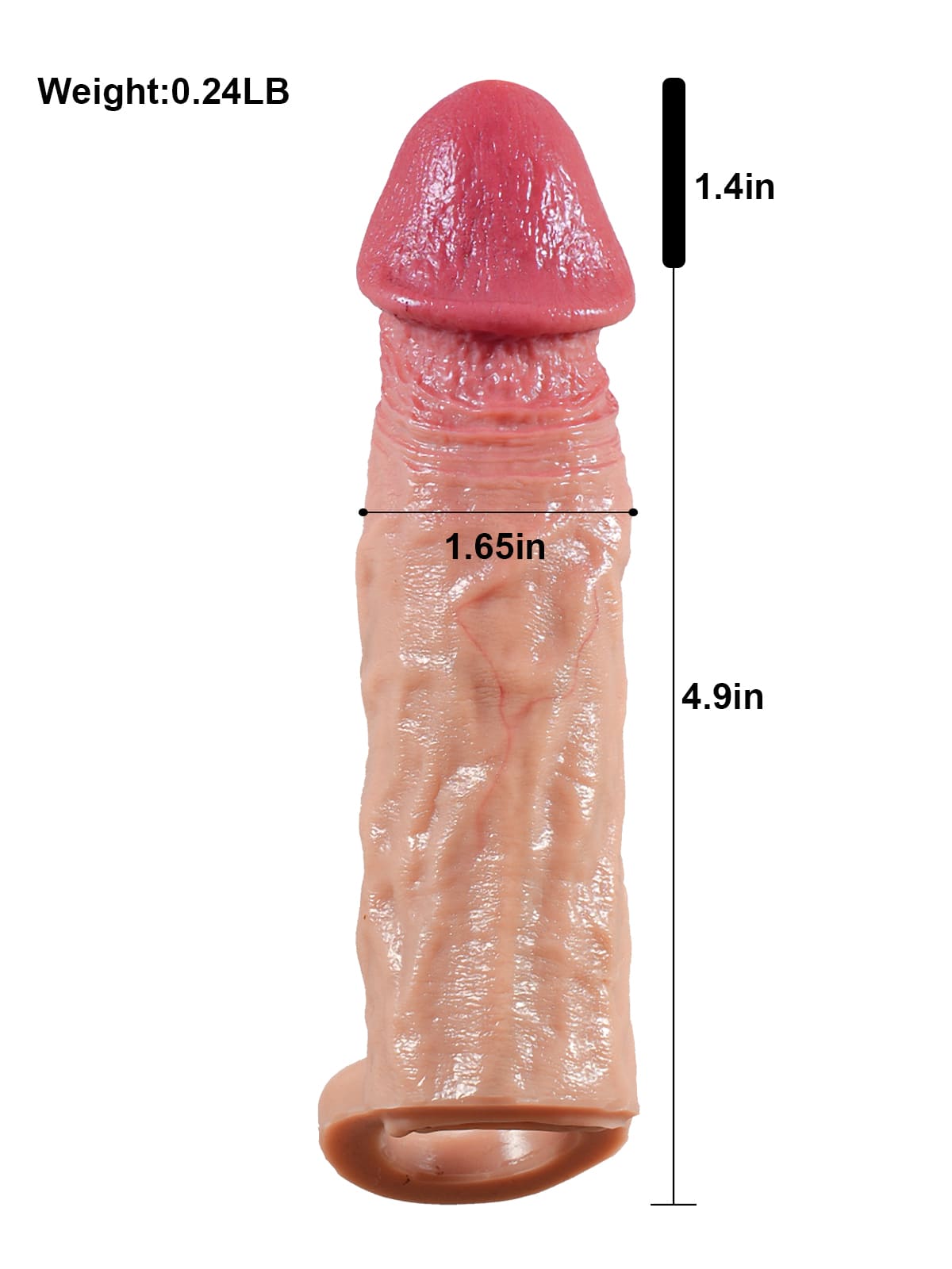 PCS08 – 6.3"x 1.6"  Wearable Realistic Comfort Penis Sleeve