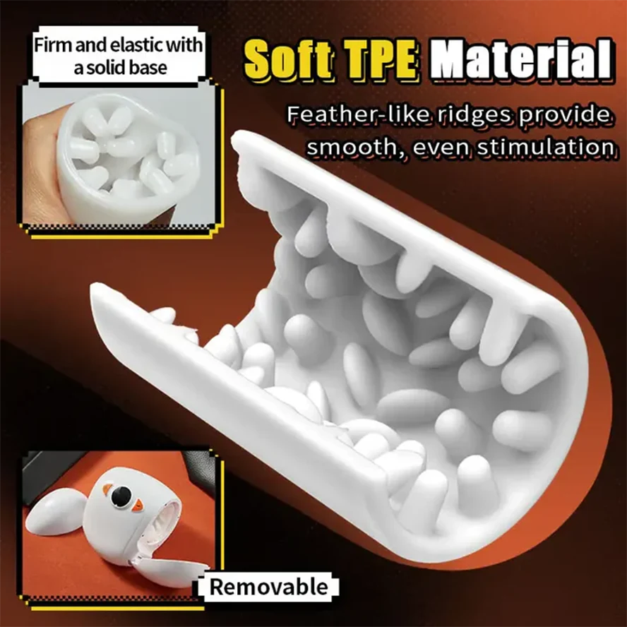 Egg-Style Thrusting & Rotating Male Masturbator with Testicle Stimulation