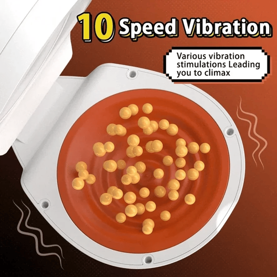 Egg-Style Thrusting & Rotating Male Masturbator with Testicle Stimulation